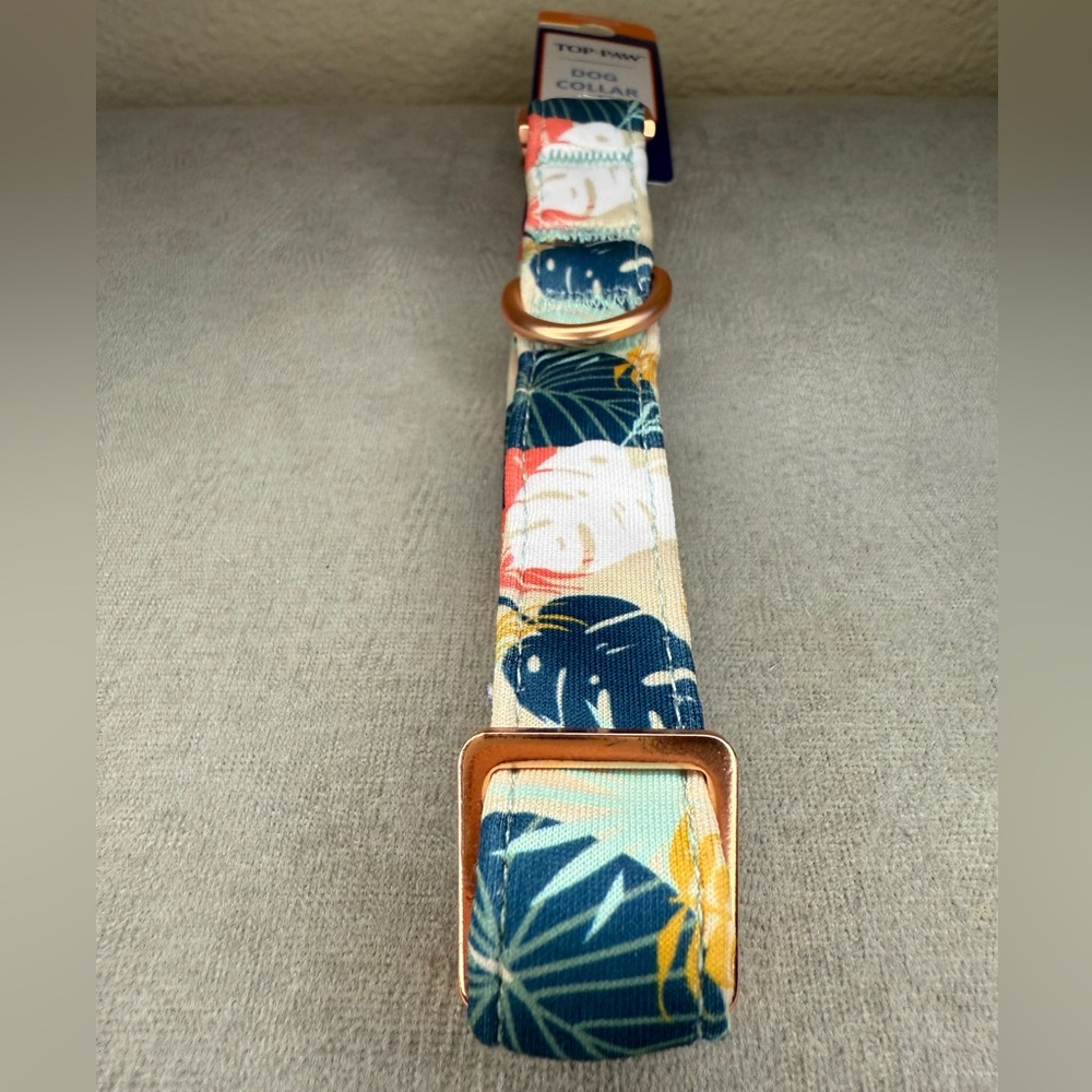 Dog Collar, Tropical Leaves Design, Size Medium — Top Paw - Picture 11 of 13